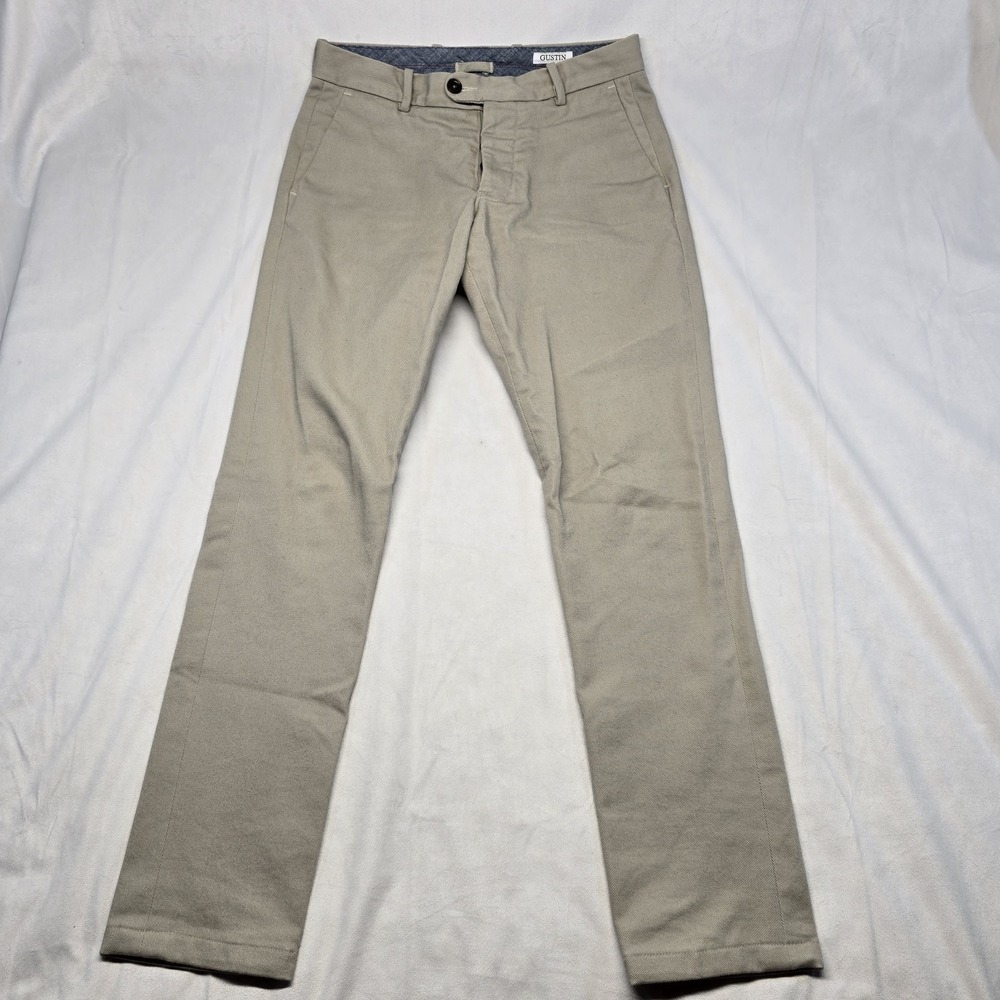 Gustin‎ #104 Tan Bull Chinos Pants Men Size 32x32 Button Fly